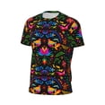 thumbnail image 6 of Wukai Mexican Flower Traditional1 Print Men's Short-Sleeved Mesh T-Shirt,Quick-Dry Short Sleeve Workout T-Shirt-XX-Large, 6 of 8