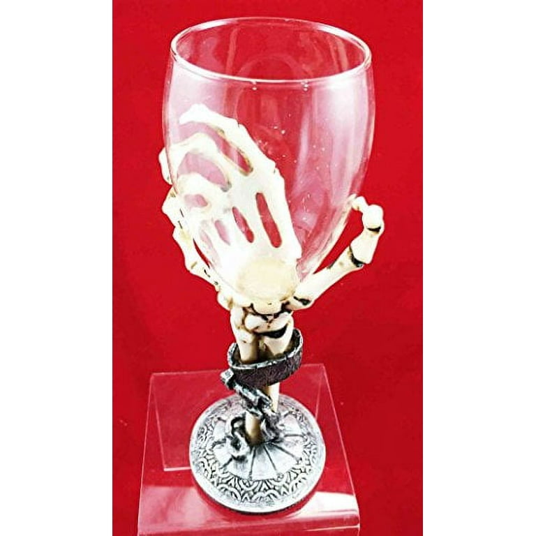 Grasp Of the Dead Eternal Slave Skeleton Hand Wine Glass Drink Goblet Chalice
