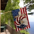 thumbnail image 5 of Sm:)e Patriotic Stars and Stripes Eagle Wreath 4th of July Momorial Day House Flag 28 x 40 Inch Double Sided, 5 of 7