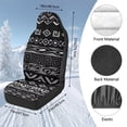 thumbnail image 7 of Uorisanigo 2 Pieces Car Seat Covers, Gray Aztec Tribal High Back Seat Covers Universal Fashion Front Seats Protection Car Accessoires Fit for Most Cars, SUVs,Trucks, 7 of 7