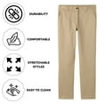 thumbnail image 3 of Boys Flat Front School Uniform Pants (3-Pack) (Big Boys), 3 of 5