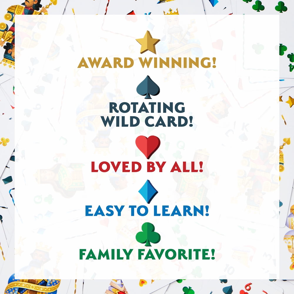 Jeu De Cartes Five Crowns – 1 à 7 Joueurs, Version Anglaise, Rapide Et Stratégique, Cadeau Famille – 12 X 9,5 Cm