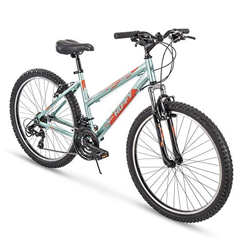 Huffy Hardtail Mountain Trail Bike 24 inch, 26 inch, 27.5 inch, 26 inch wheels/15 inch frame, Gloss Metallic Mint
