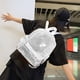 thumbnail image 4 of Mochila transparente e impermeable (1 unidad), ideal para viajes y playa (11,42 x 10,24 x 5,91 pulgadas), gran capacidad, con correas ajustables para actividades al aire libre (blanca)., 4 of 9