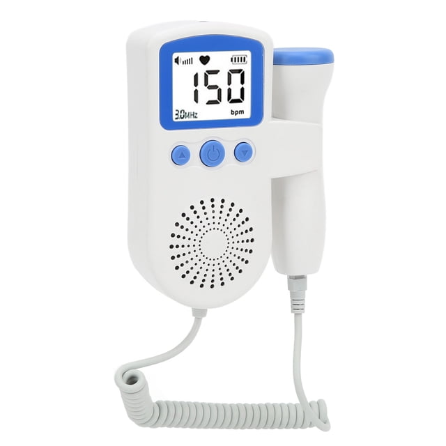 Detector de ritmo cardíaco ANGGREK para bebés Rango de 50 a 230 BPM Sonda impermeable de 30 MHz Pantalla LCD extraíble