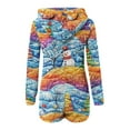 thumbnail image 5 of successthop Christmas Romper Adult Women Snowman Hooded with Cute Ear Fleece Loungewear Cozzy Shorts Warm Playsuit, 5 of 6
