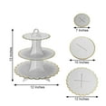 thumbnail image 3 of Efavormart 2PCS 3 Tier 13" Cardboard Cupcake Stand Dessert Tower & Food Display Stand with Gold Scalloped Edge - White, 3 of 10