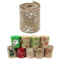 thumbnail image 2 of 6.56ft Christmas Burlap Ribbon Decorative Burlap Ribbon Roll Jute Burlap Roll, 2 of 2