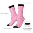 thumbnail image 4 of KLL Snowflake pink backgrounds Print Cool Socks Men's Women's Crew Socks Funny Crazy Novelty Stockings, 4 of 6