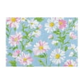 thumbnail image 7 of Yayeee Bath Rug for Bathroom Floor Non Slip Rectangle Fluffy Soft Absorbent Mat, 16"x24", Blue Floral, 7 of 7