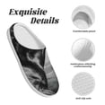 thumbnail image 5 of Daiia Running Horse Print Women’s Fuzzy Slippers Memory Foam Lightweight House Shoes Cozy Loafer Flannel House Shoes-42/43, 5 of 7