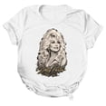 thumbnail image 2 of Women's Dolly Shirts Vintage Dolly Country Music Legend Graphic Tee, Unisex Crewneck Short Sleeve Loose Fit Casual Retro T‑Shirt Tops for Women S, 2 of 5