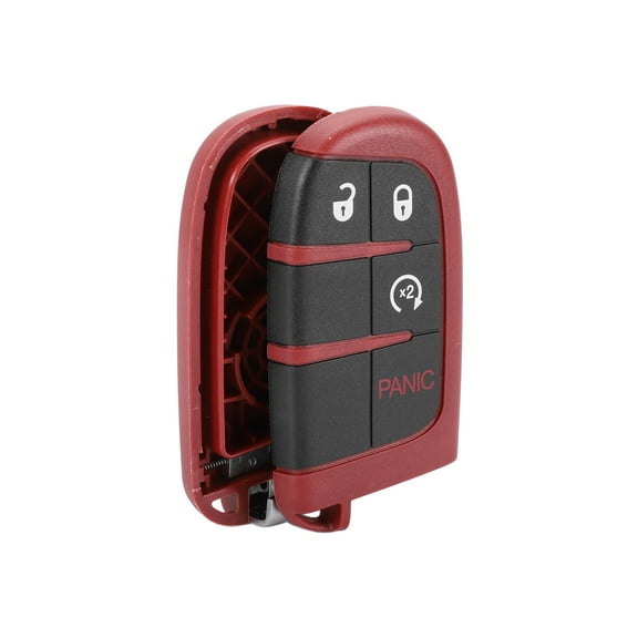 Unique Bargains 4 Button Key fob Shell Case for Dodge Charger 2020 Black Red