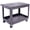 Gray, variant on 40" Large Utility Cart/Service cart/500 LB Capacity,2 Shelves,Built-in Handle for Easy Maneuvering, Rolling Tool Storage Cart for Garage (Gray, Flat Top)