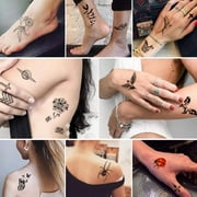 Yazhiji 49 Sheets Flower Temporary Tattoos Sticker Large Sexy Flowers Butterfly Snake Waterproof Half Arm Fake Tattoo Sticker