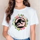 thumbnail image 5 of Camiseta con estampado divertido de flores y dinosaurios para mujer, ropa de tendencia, para madres y mujeres, 2021, 5 of 5
