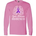 thumbnail image 3 of Inktastic Cystic Fibrosis Awareness with Ribbon and Lungs Long Sleeve T-Shirt, 3 of 5