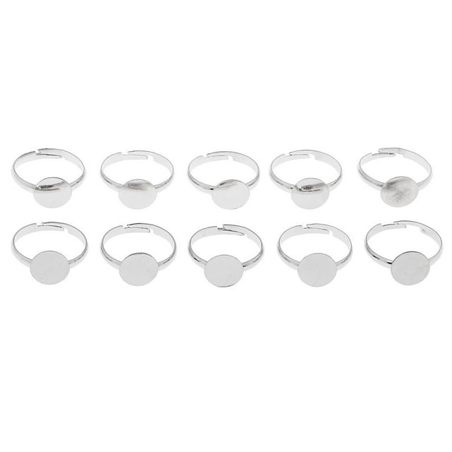jifeng Adjustable Metal Ring Holder 10 Pieces To Make Jewelry Cabochon Photo Of Craft