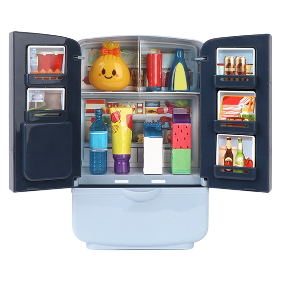 Hearth & Gear Children's Play Refrigerator Kitchen Toys Double Door Mini Home Appliances Boys And Girls Smart Refrigerator Toys Children's Gifts*1 Set Rot 30 Cm