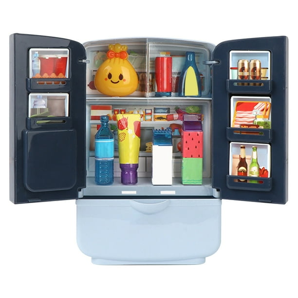 Casa De Juegos Infantil, Simulación De Frigorífico, Juguetes De Cocina, Mini Electrodomésticos De Doble Puerta, Juguetes De Frigorífico Inteligente Para Niños Y Niñas, Regalos Para Niños *1 Juego
