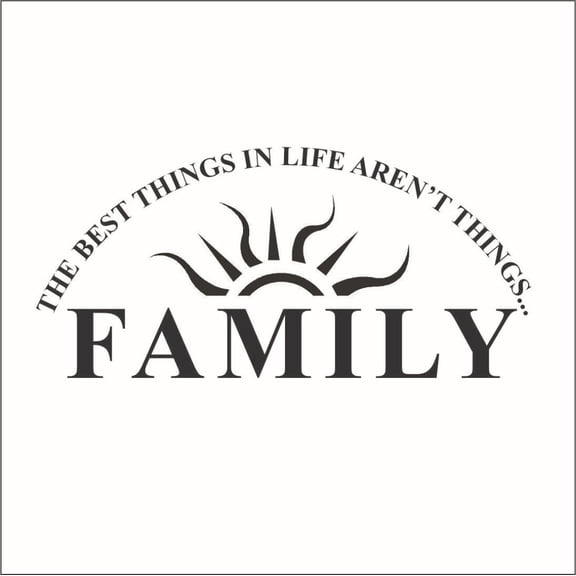 The Best Things in Life Aren't Things Family Vinyl Decal - Large