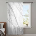 thumbnail image 4 of Marble Sheer Curtains 45 Inches Long, Modern Grey White Rock Monochrome Simple Light Filering Curtains, Breathable Simi Curtain Privacy Drapes for Kitchen Bathroom Lightweight Small Window Treatment, 4 of 9