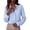 Plaid Light Blue White, variant on Womens Long Sleeve Button Down Shirts | Soft Cotton Fabric, Fashion Plaid Shirt, Basic Collared V Neck, Work Business Casual Blouses, Fall Trendy Outfits