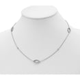 thumbnail image 2 of Sterling Silver 4 Cz Stations And 3 Open Designs 18In Necklace (18 X 0.8) Made In Vietnam qg5647-18, 2 of 5