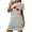 Gray, variant on Women's Romantic Heart Design Sleep Dress Short Sleeve Crew Neck Short Dress Soft Polyester Spandex S-2XL Plus Size for Home/Evening Relaxation