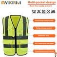 thumbnail image 2 of 21 colour High visibility viz vest hi vis viz reflective safety vests for men, 2 of 4