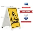 thumbnail image 3 of M&T Displays White Street SignPro Board A-Frame Sidewalk Sign with 24x36 Caution Sticker, 3 of 10