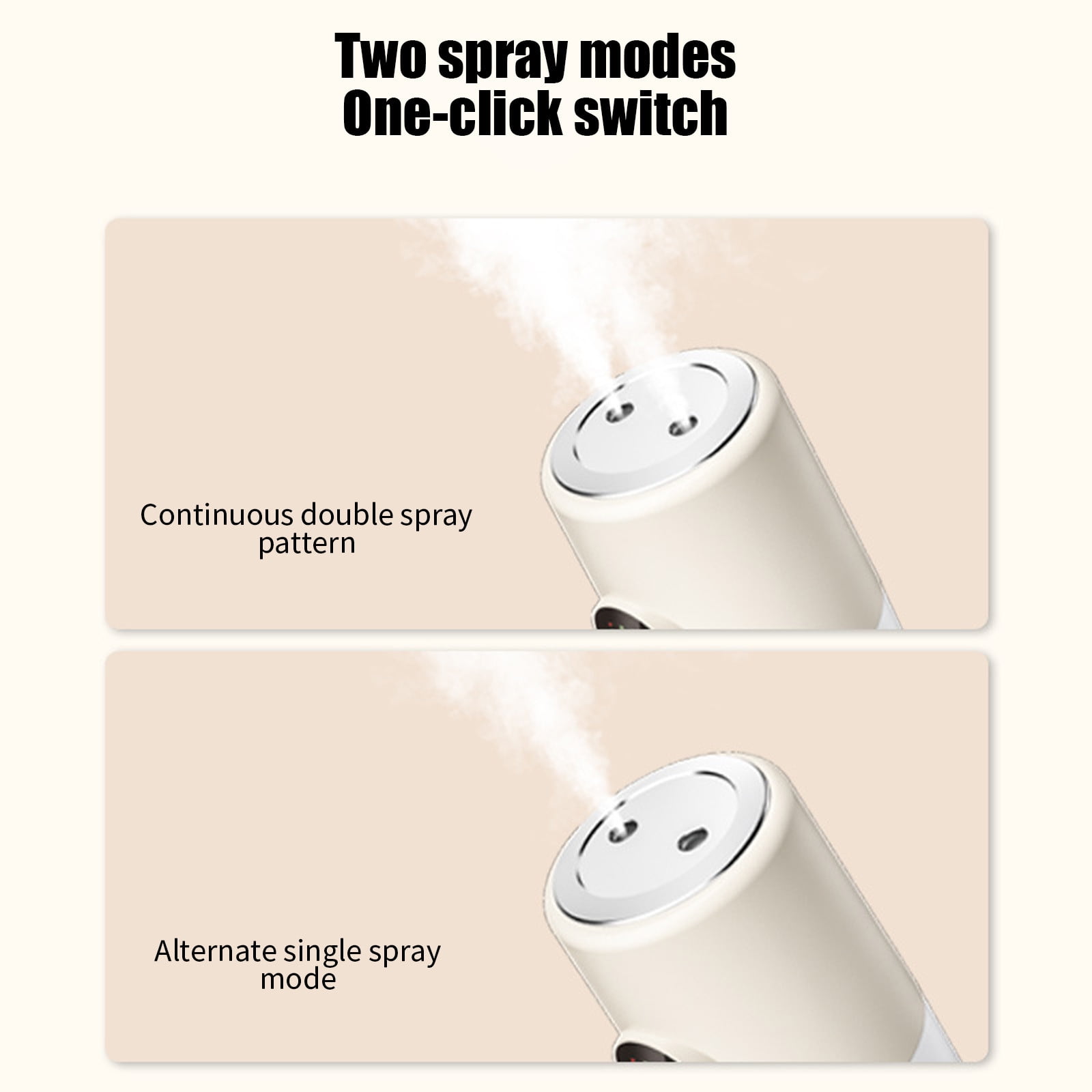 Humidifiers for Bedroom Large Room, Cool Mist Humidifiers for Home Nursery, 28dB Quiet, 280mL Water Tank, Easy to Clean, USB Charging, High-Frequency Atomization, with Manual