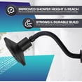 thumbnail image 6 of S Shaped Shower Arm with Flange 8 Inch Stainless Steel with 1/2 Inch Threaded Connector, Matte Black Finish, 6 of 8