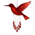 thumbnail image 3 of Red Hummingbird Acrylic Hanging Ornament – Window/Garden Decor (9.8in, Stained-Glass Style), 3 of 8