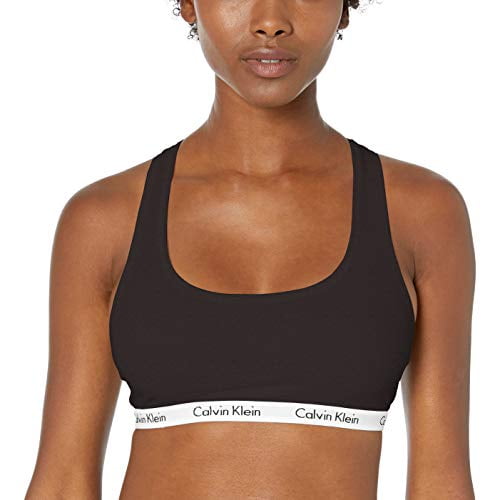 Calvin Klein Women's Carousel Logo Bralette, Black, S