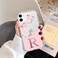 thumbnail image 1 of Funda de teléfono transparente con letras iniciales de flores rosas de la A a la Z para iphone 11 13 Pro Max 12 Pro Max 7 8 Plus XS Max X XR, funda blanda Tan Jianjun unisex, 1 of 2