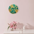 thumbnail image 3 of 12 Inch Wall Clock Battery Operated Silent Clock Decorative for Office, Kitchen, Outdoor, Living Room，Abstract Cute Flowers And Leaves Image, 3 of 5