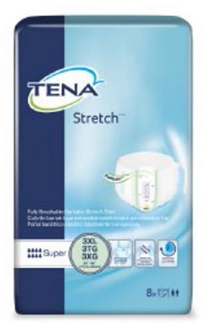 Tena Disposable Adult Diapers 3XL XXXL, Case/32, Waists 64 - 95 in