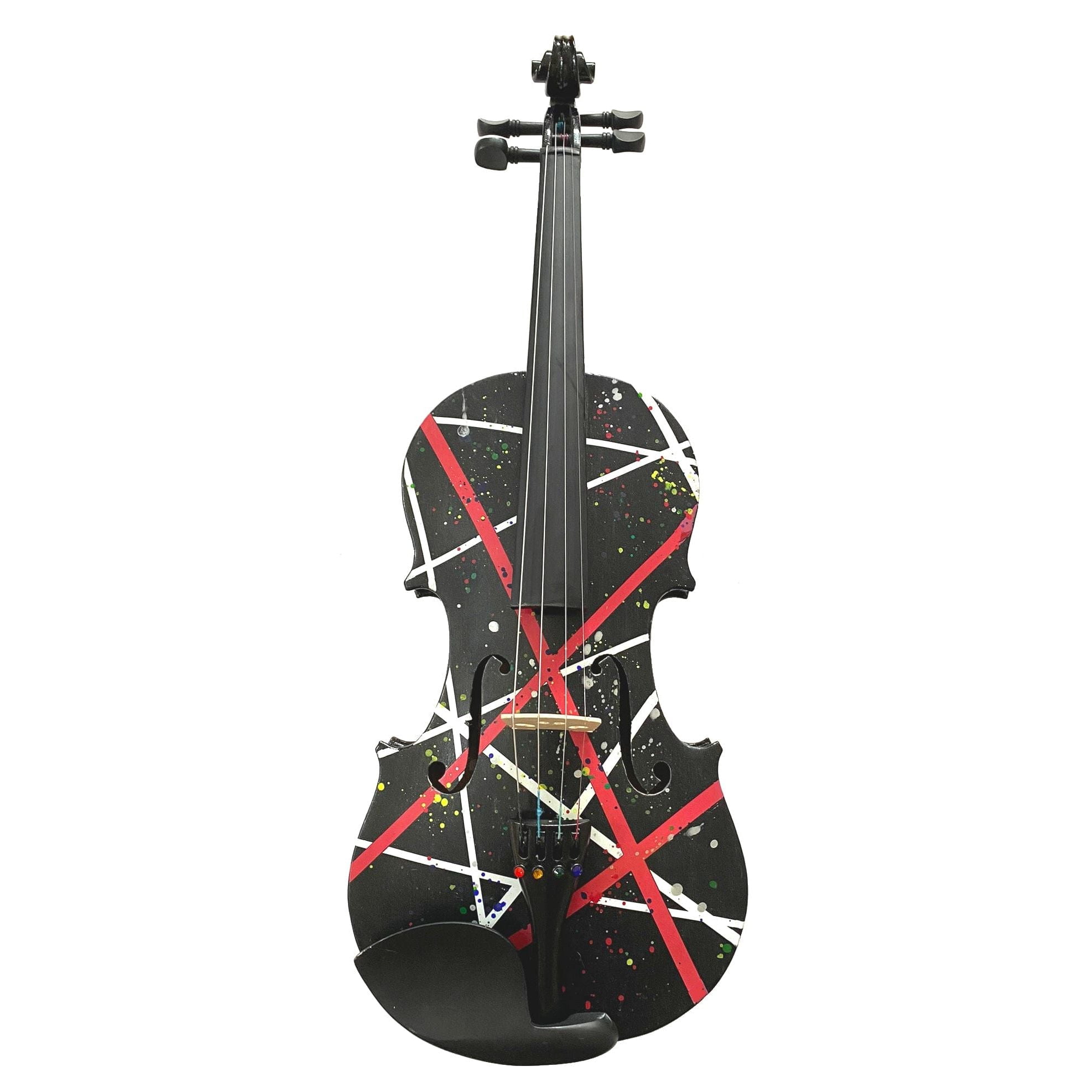 Wrap Splat Violin Outfit w/ Matching Carbon Fiber Bow, Case, Crystal Fine Tuners, Rosin, Strings, Set-Up