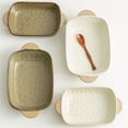 thumbnail image 4 of Double Ear Ceramic Rectangular Baking Dish Deepening Vintage Baking Bowl Home Microwave Oven Use Plate, 4 of 4