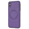 thumbnail image 3 of ELEHOLD Case for iPhone XS Max, Shockproof Slim Magnetic Leather Case, Compatible with MagSafe Accessories,Purple, 3 of 4