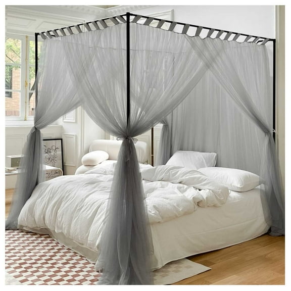 Mosquito Net,Canopy Bed Curtains,Double Bed Mosquito Net Frame,Stainless Steel Bracket,Room Decoration for Indoor Outdoor