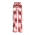 thumbnail image 5 of Puntoco Pants for women Women's able Checkered Straight Leg Casual Pants with Wide Legs Red 10(XL), 5 of 7