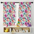 thumbnail image 5 of Blackout Kids Curtains,Pioneer Flower Floral Print Pattern Childrens Insulated Curtains Set Of 2,Bedroom Essentials,Toddler Room Decor 42"x54", 5 of 5