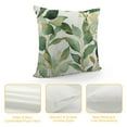 thumbnail image 4 of COMIO Eucalyptus Leaf Pillow Covers Watercolor Brown Green Leaves Throw Pillow Covers Summer Outdoor Pillows Square Cushion Cover Decor for Bedroom Couch Bed Living Room Sofa, 4 of 5