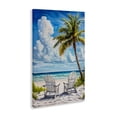 thumbnail image 2 of Stupell Industries Tropical Clouded Beach with Looming Palm Canvas Art, 16 x 24, by Petals Prints Design, 2 of 8