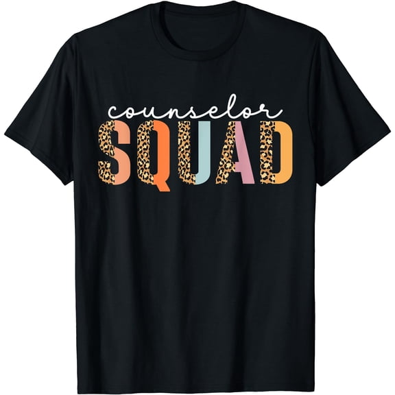School Counselor Squad Guidance Counselor Counseling Team T-Shirt Black Small
