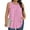 Pink, variant on NTACZA Peplum Womens T-Shirts Plus Size Crew Neck Beige Polka Dot Tank Tops Ladies T Shirts L