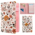 thumbnail image 1 of Libro para servidores BECEERE rosa con 2 bolsillos con cremallera, diseño floral blanco, 1 of 6