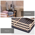 thumbnail image 4 of Organizador de cocina en aleación de aluminio con escurridor, compartimento para cubiertos, platos y cuchillos, incluye bandeja de goteo y portachopsticks en tono oro rosa., 4 of 7